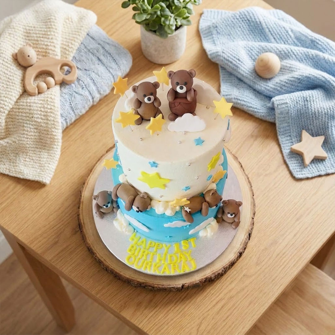 Starry Teddy Bear Cake