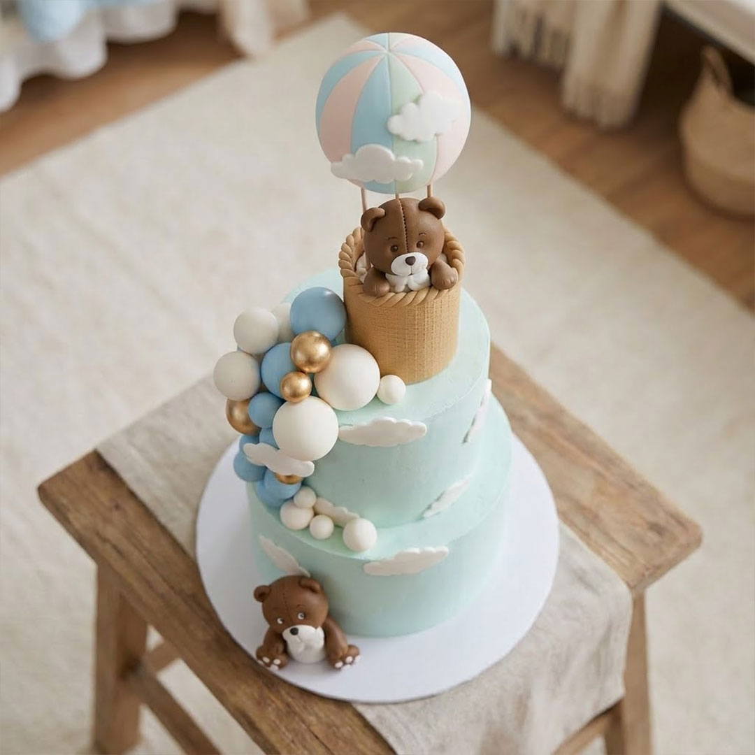 Hot Air Balloon Teddy Cake