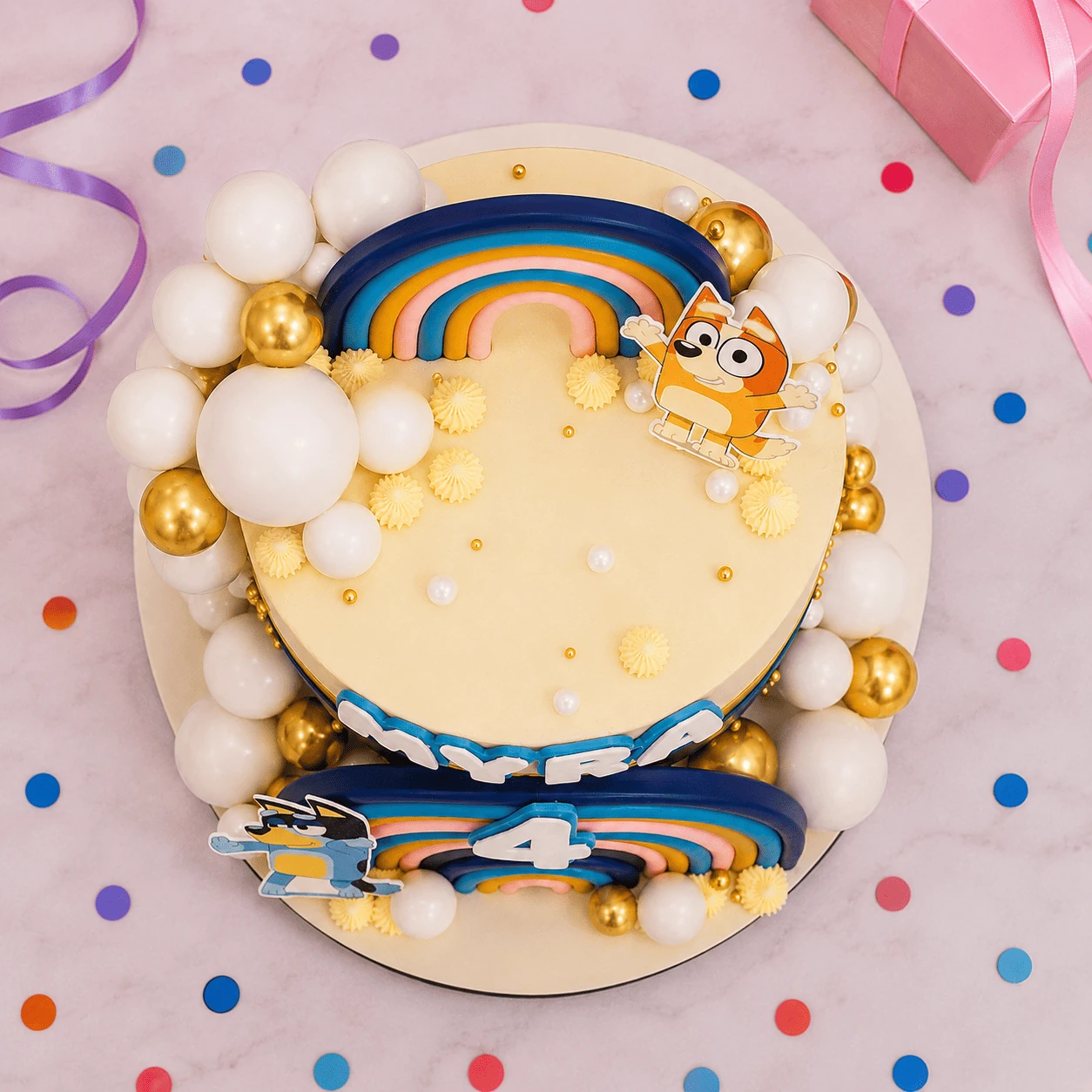 Blue theme cake