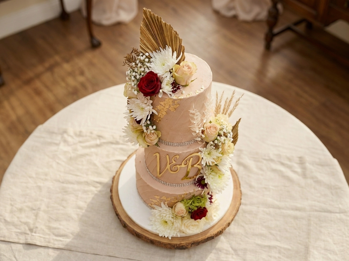 Blush Wedding cake