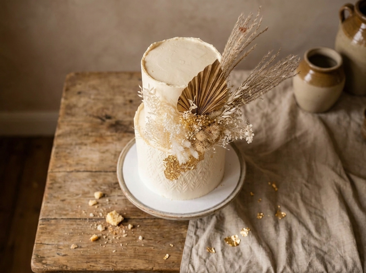 Dry flower cake