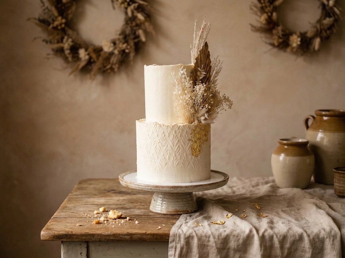 Dry flower cake