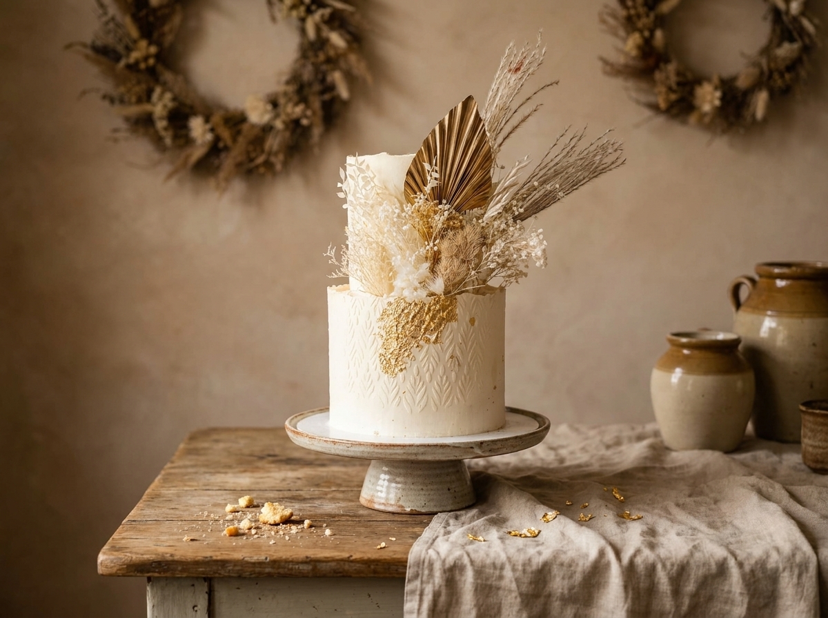 Dry flower cake
