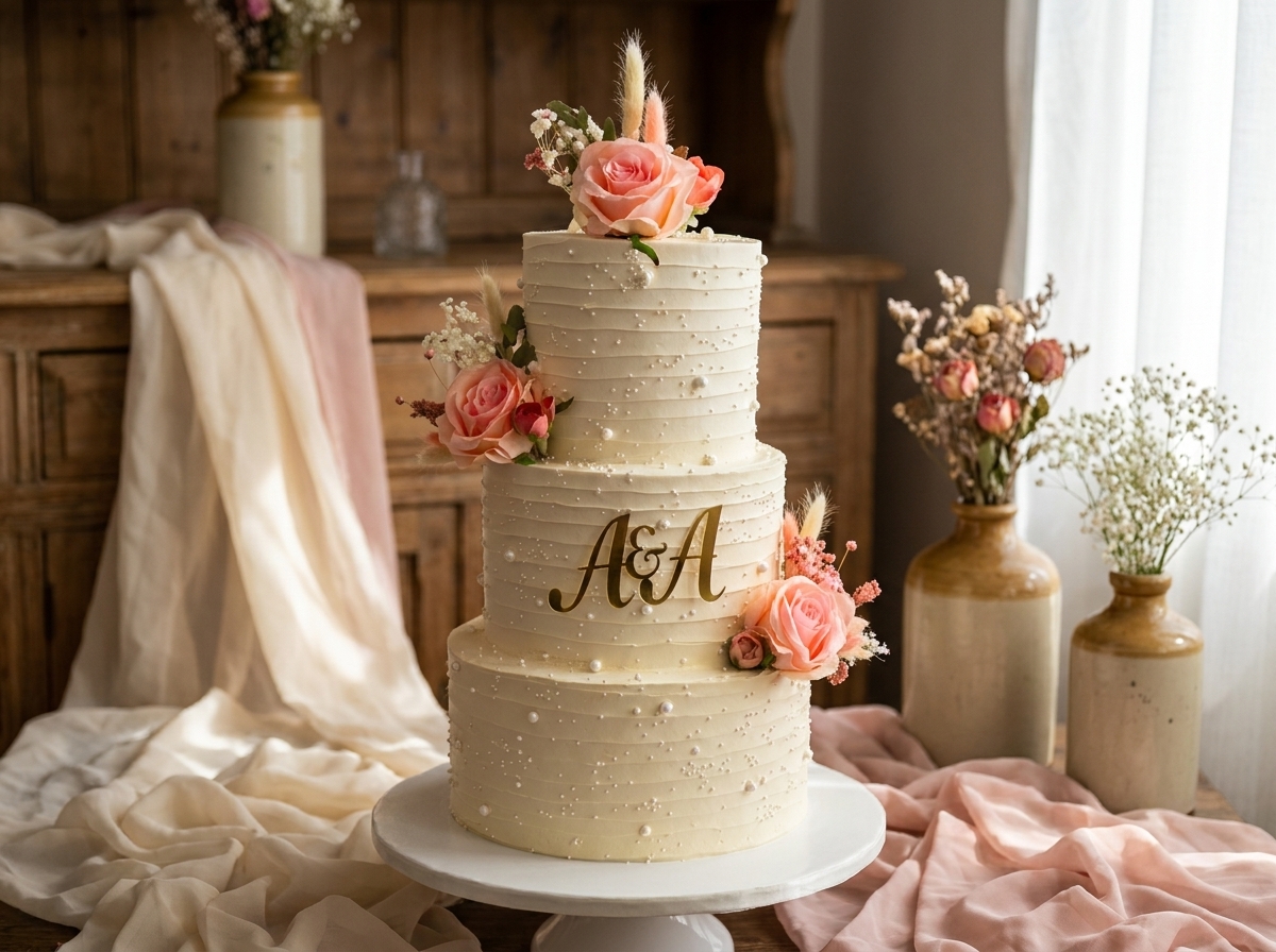 Peach Pallet Knife cake