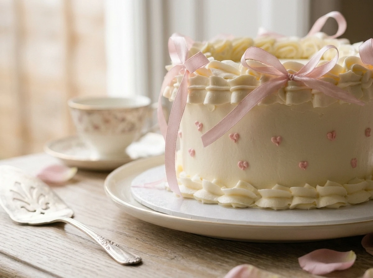 handcrafted Pink Bow Cake