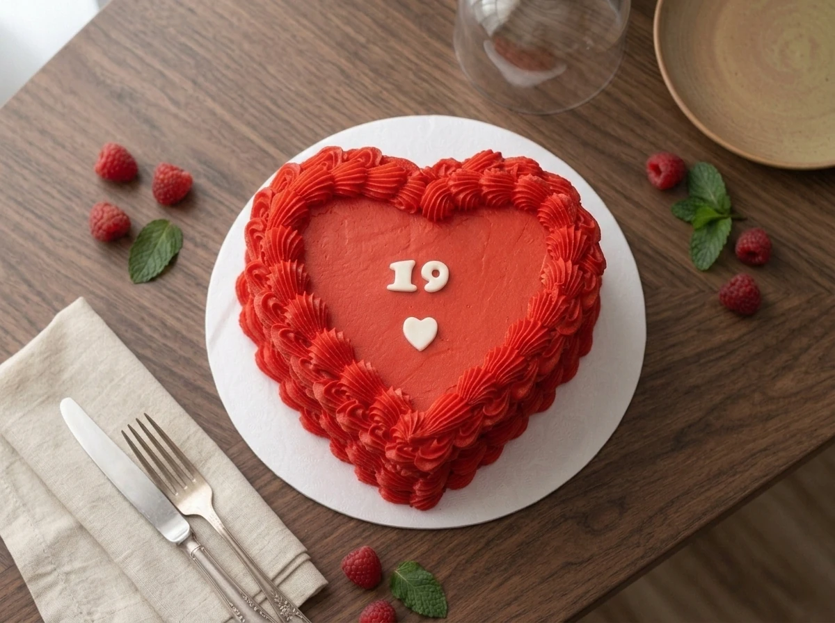 Red Heart Cake