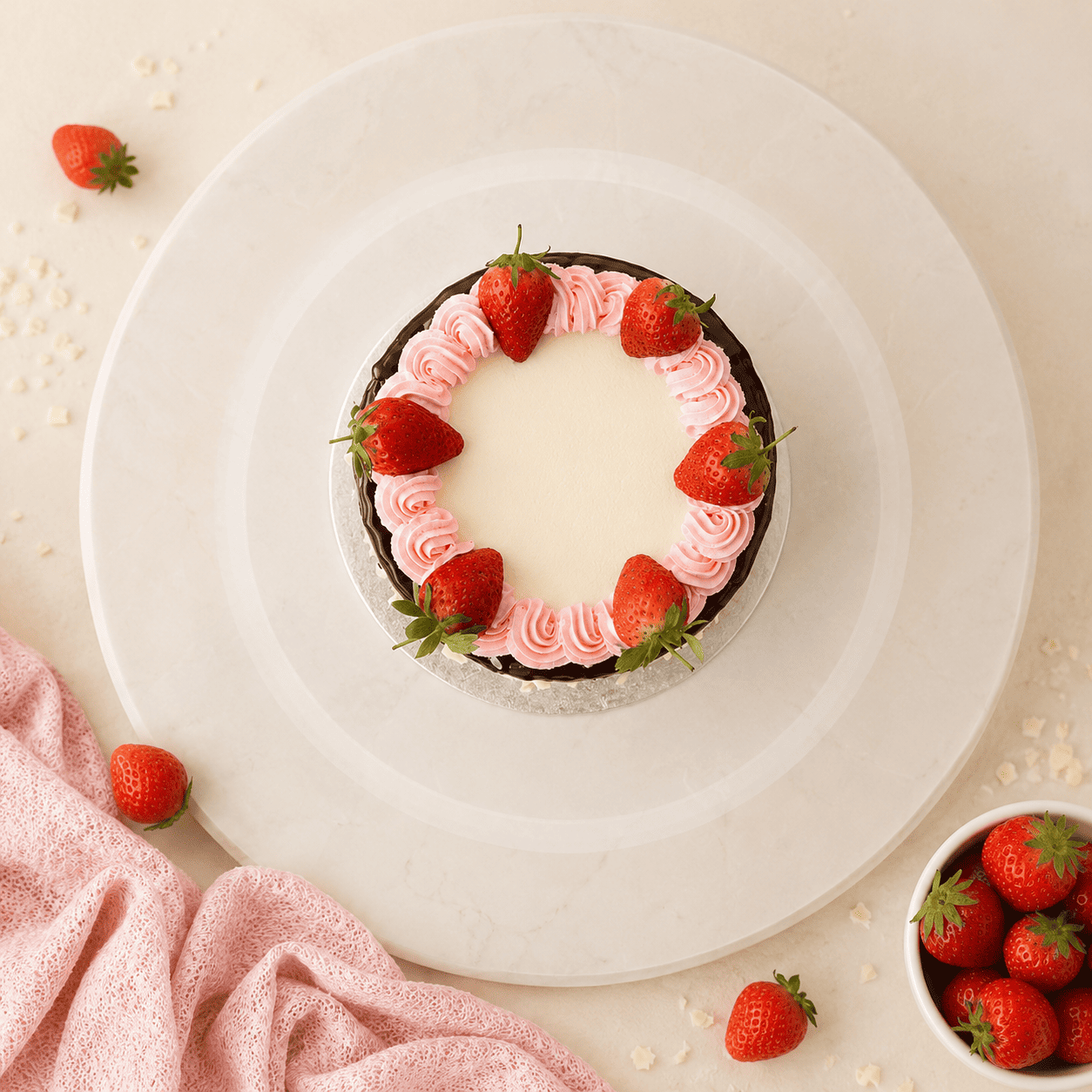 Strawberry Milkshake Cake