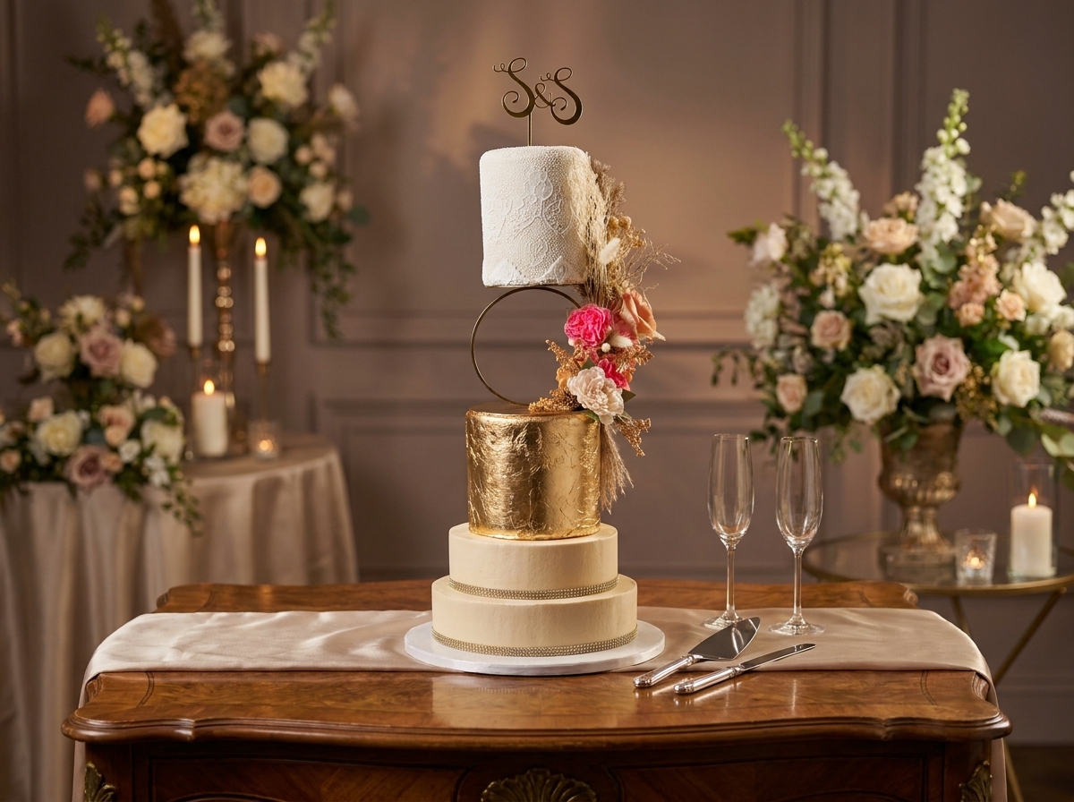 Gold leaf cake