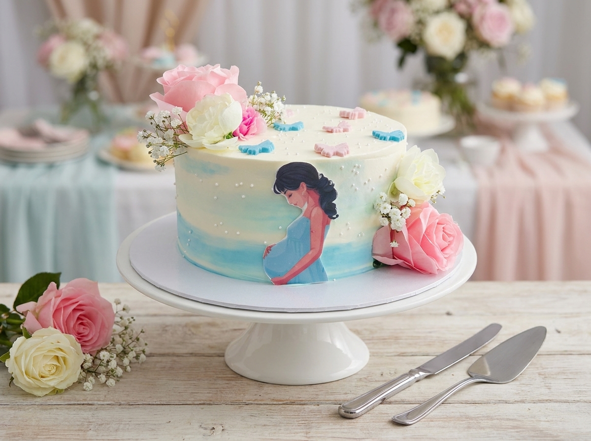 Mom-to-Be Baby Shower Cake