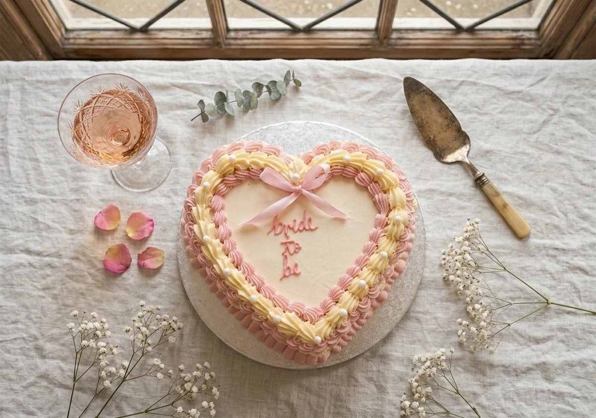 Vintage Pink & White Cake in London | Elegant Celebration Cakes