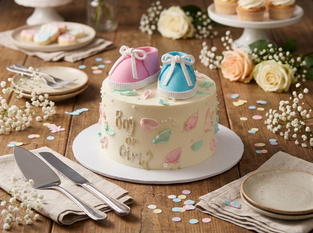 Boy or Girl Baby Shower Cake