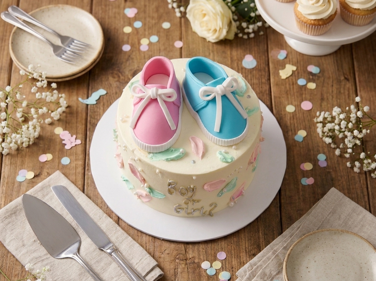 Boy or Girl Baby Shower Cake