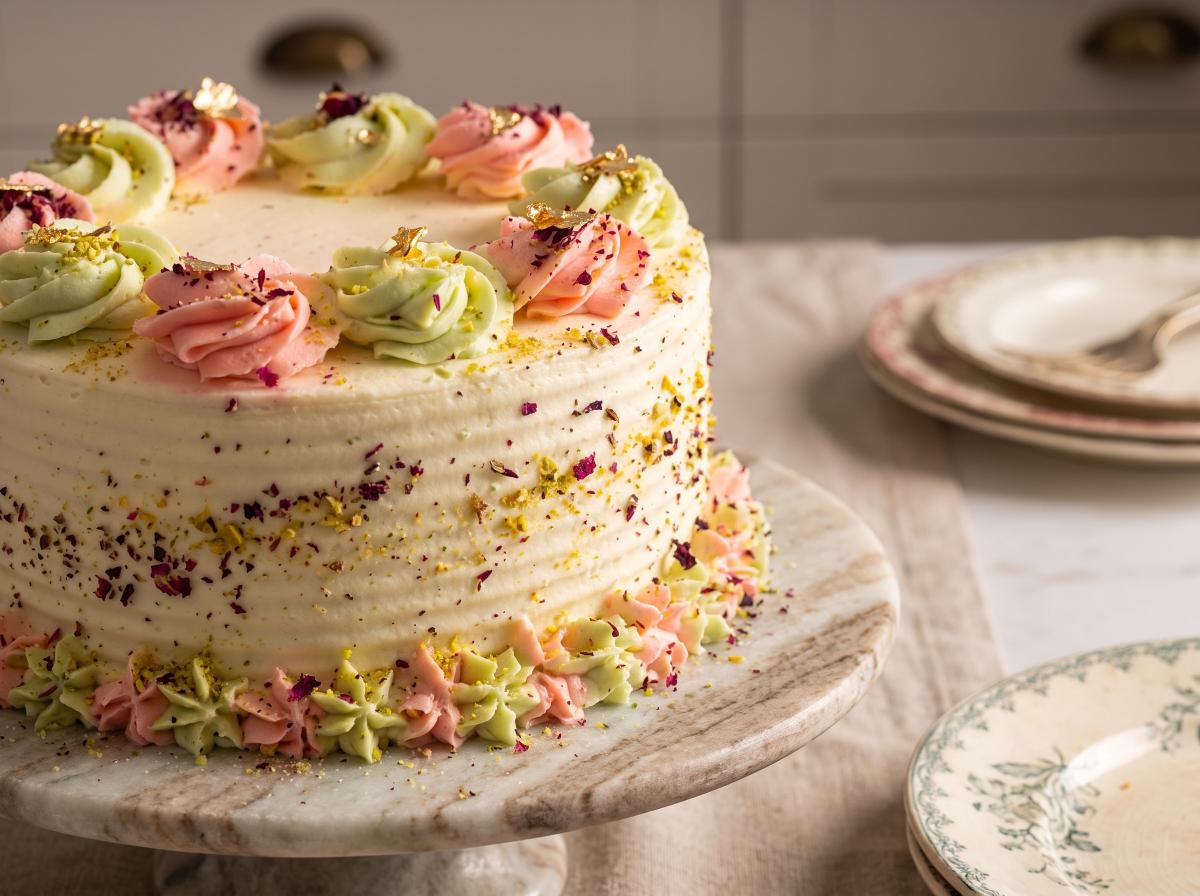 Rose Pistachio Cake