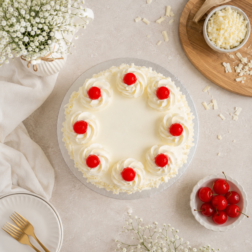 White Forest Cake